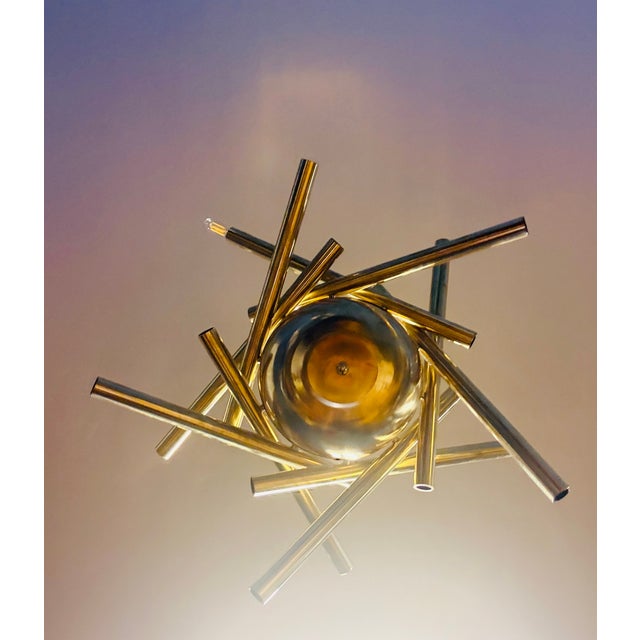 Stilnovo sputnik chandelier – italy, 1950s – 12 tubes, 24 light sources, restored : this iconic stilnovo sputnik...