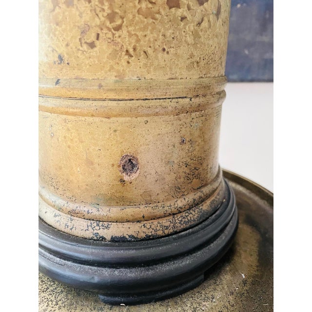 Vintage Heavy Brass Lamp For Sale - Image 11 of 12