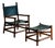 Set of Bamboo Lounge Set with Chair and Ottoman, 1970s For Sale