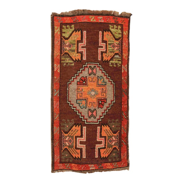 Vintage Turkish Mini Kars Rug For Sale