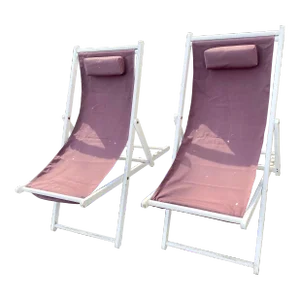Vintage Outdoor Sling Chairs - Set of 2