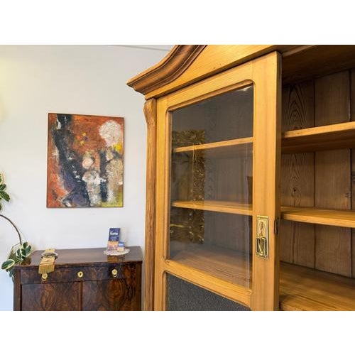 Brown Antique Art Nouveau Kitchen Cabinet in Spruce, 1920s For Sale - Image 8 of 15