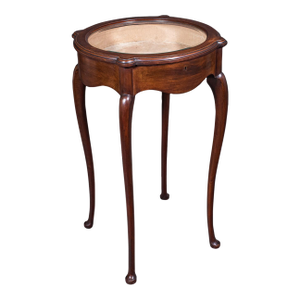 Small Antique Bijouterie Table, English, Glass Display Case, Edwardian, c.1905