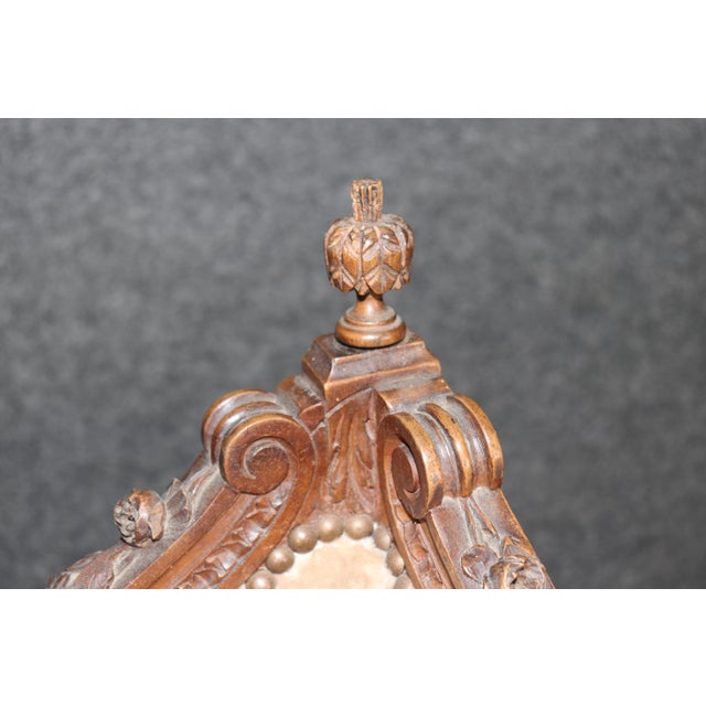 Pair of Antique French Louis XVI Bergère Chairs, Walnut Carved Frames With Down Cushions, Turn of the Century For Sale - Image 11 of 15