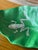 1980s Vintage Sculptural Green Leaf Form Metal Centerpiece Bowl With Découpage Appliqué For Sale - Image 5 of 12