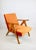Mid-Century Modern Model B-310 Armchair in Orange Light Velvet, 1970s For Sale - Image 3 of 11