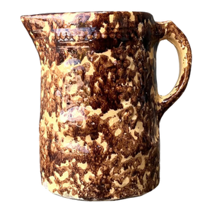 Vintage Ceramic Spatterware Pitcher