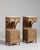 Tan Pair of Eclectic Oak Side Tables with Marble Tops, Antique, France, Circa 1900 For Sale - Image 8 of 15