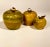 Vintage apple paperweights made of natural stone very mid century in look and feel. Set of three in large to small sizes....