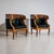 Mid 19th Century Pair of Biedermeier-Style Walnut Bergères, Italy, 2nd Half 19th Century For Sale - Image 5 of 8