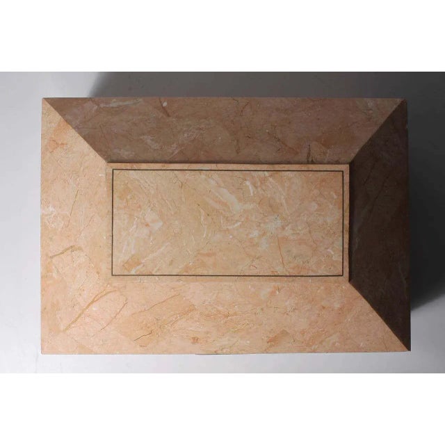 Maitland - Smith Vintage Maitland Smith Coral or Pink Jewelry Box in Style of Karl Springer For Sale - Image 4 of 11