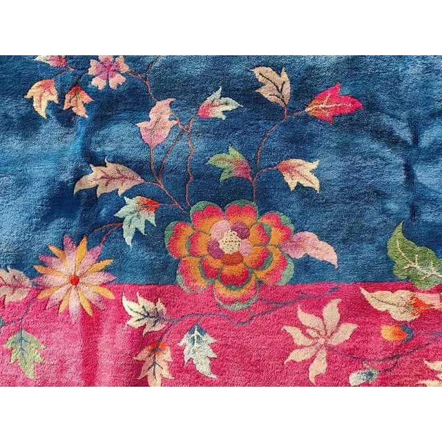 1920s Antique Chinese, Art Deco Rug 10' 0" x 13' 6" For Sale - Image 5 of 6