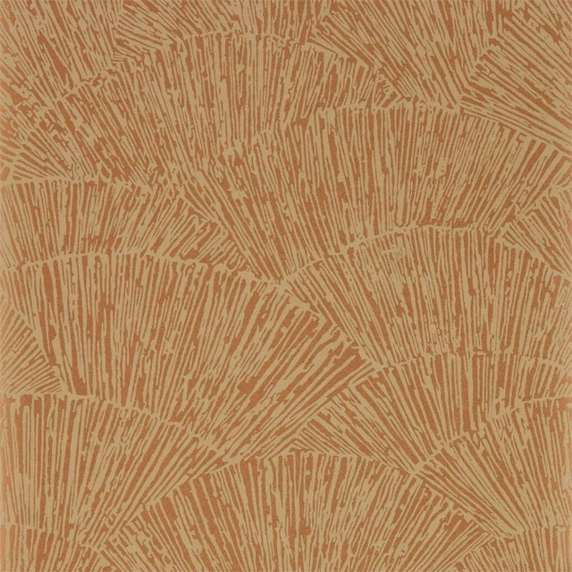 Harlequin Tessen Wallpaper in Copper - a Sample For Sale