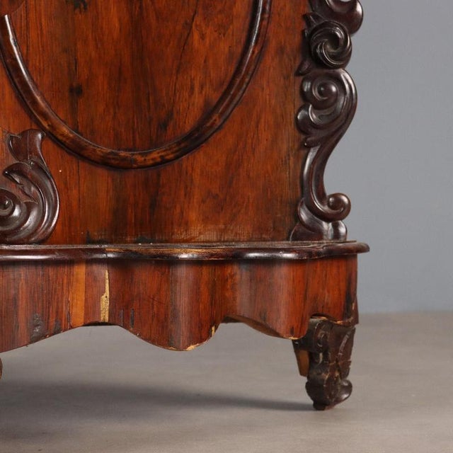Brown Antique Louis Philippe Console in Violet Wood and Marble, 19th Century For Sale - Image 8 of 11