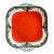 1930s Art Deco English Staffordshire Minton Clarice Cliff Style Double Handle Platter For Sale