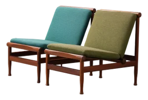 Set of Vintage Danish Lounge Chairs in Teak by Kai Lyngfeld Larsen, 1960s