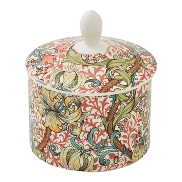 Morris & Co. Golden Lily Sugar Bowl With Lid For Sale