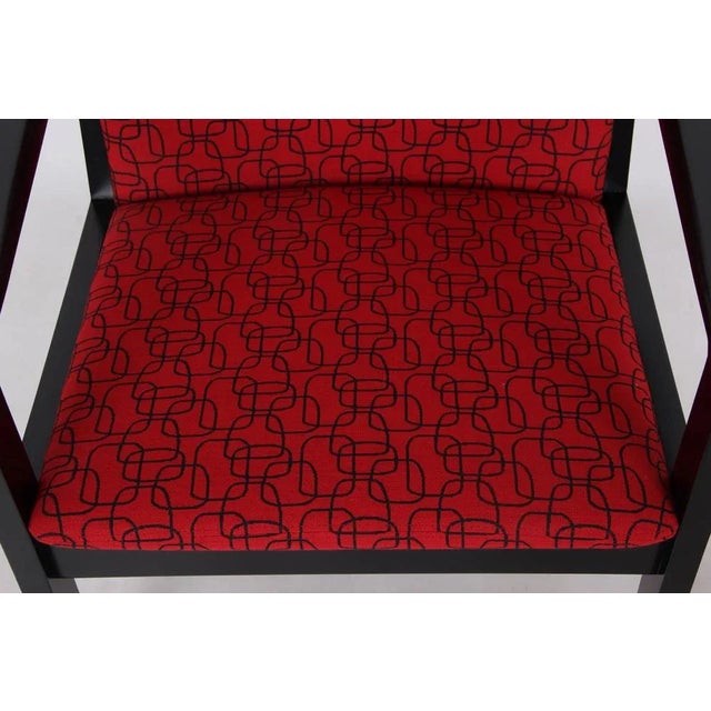 Black Set of Armchair & Footstool Model Ge284a & Ge284s by Hans J. Wegner for Getama, Denmark, 1990s For Sale - Image 8 of 13