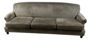 Madeline Stuart Mohair Rolled Arm Nailhead Sofa