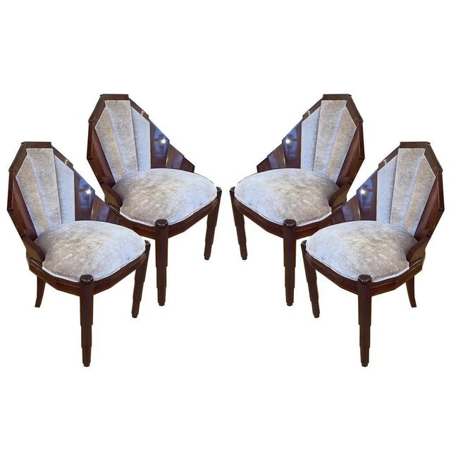 Art Deco Armchairs, Set of 4 For Sale - Image 4 of 12