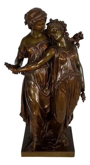 Bronze Jeunes Romaines Sculpture from H. Dumaige, 19th-Century