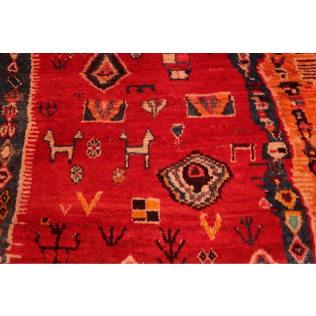 Nazmiyal Collection Vintage Persian Gabbeh Rug For Sale - Image 4 of 5
