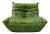 Togo Lounge Chair in Green Leather attributed to Michel Ducaroy for Ligne Roset For Sale