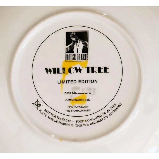 Willow Tree Plate is an original decorative limited edition porcelain plate realized in the 1990s. This beautiful and very...