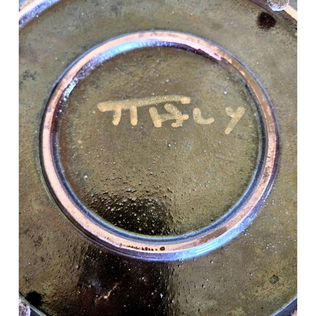 MCM Ceramic Italian Artisan Platter, Signed For Sale - Image 4 of 4