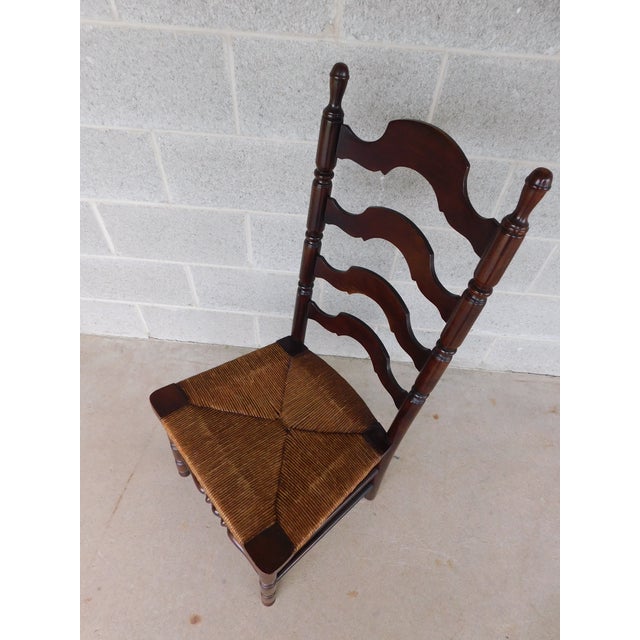 Tell City Chair Co. Cherry Rush Bottom Ladder Back Chairs - A Pair For Sale - Image 14 of 18