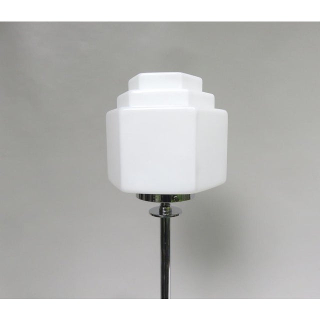 Contemporary Bauhaus Chrome-Plating & Glass Table Lamp, 1920s For Sale - Image 3 of 18