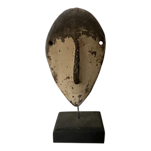 Carved Wood & Paint Decorated Lega Passport Mask