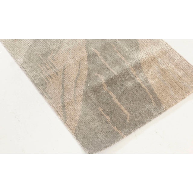 Early 21st Century Modern Hand-Knotted Silk and Wool Runner by Doris Leslie Blau For Sale - Image 5 of 6