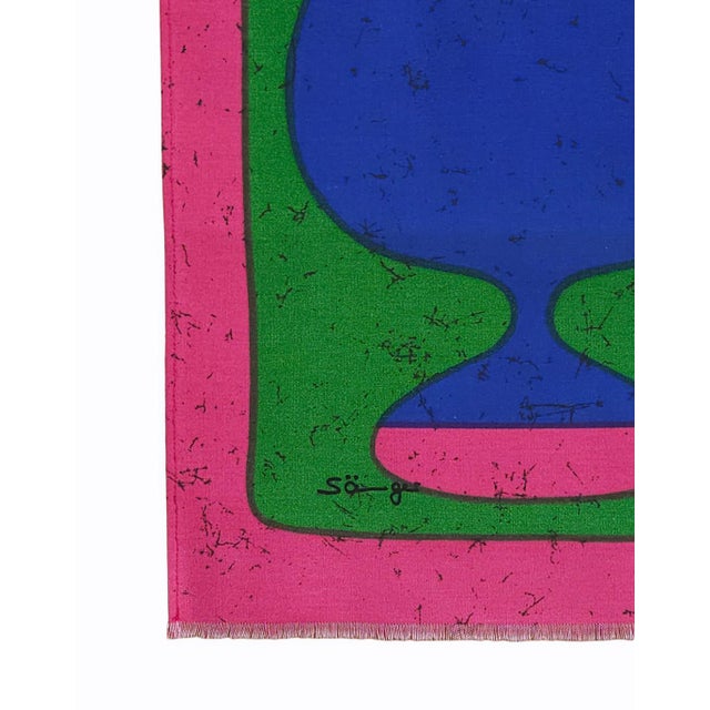 Mid-Century Modern Mid-Century Modern German Pop Art Screen-Printed Wall Hanging by Traute Sänger, 1970s For Sale - Image 3 of 4