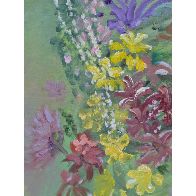 Vintage 1960s Original Botanical Still Life Painting Framed and Signed For Sale In Charlotte - Image 6 of 10