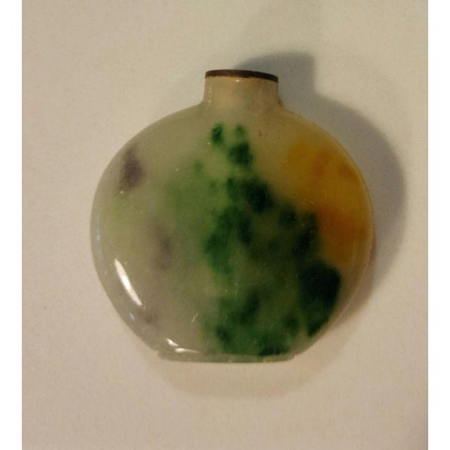 Early 20th Century Mottled Peking Glass Snuff Bottle With Turquoise For Sale - Image 11 of 18