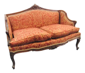 19th C Louis XV Style Carved Walnut Settee