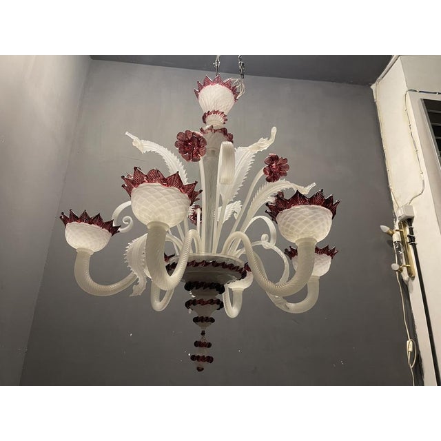 Large Venetian Glass Chandelier, 1970s For Sale - Image 14 of 14