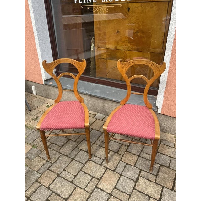 Set of Danhauser Vienna Chairs in Maple, 1840 For Sale - Image 12 of 12