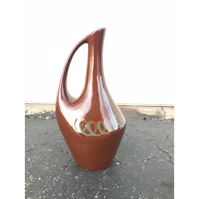 Ceramic Vintage Modernist Pottery Pitcher For Sale - Image 7 of 7