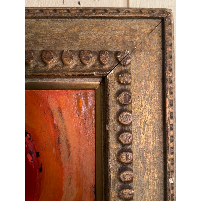 1960s Thomas Knitch (1925-2002) Modernist Figure With Horse Vintage Painting Framed For Sale - Image 5 of 10