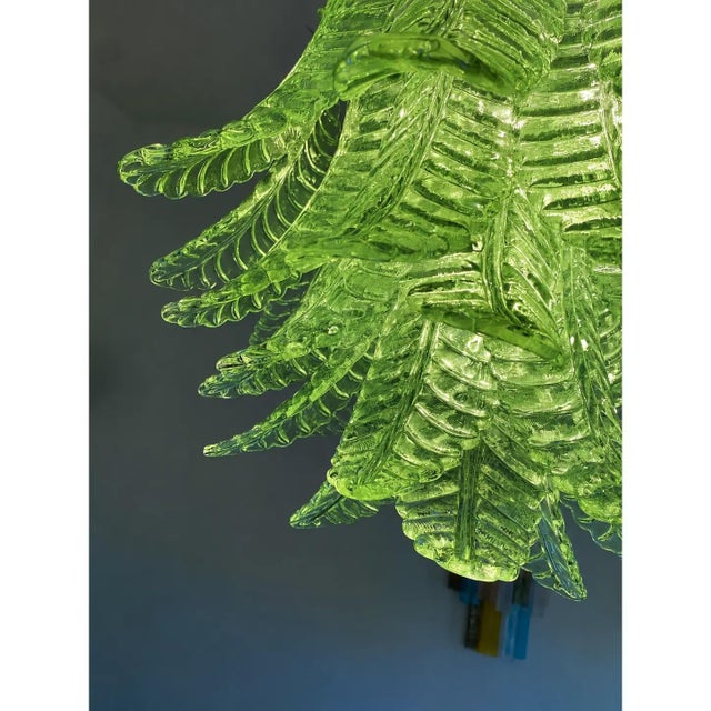 Contemporary transparent “felci” murano glass chandelier felci are hand made from masters of murano glass. made with a...