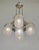 Hettier & Vincent Hettier & Vincent French Art Deco Chandelier 1930s - Geometric Glass & Nickeled Bronze For Sale - Image 4 of 13