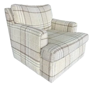 Mid Century Flexsteel Plaid Club Chair