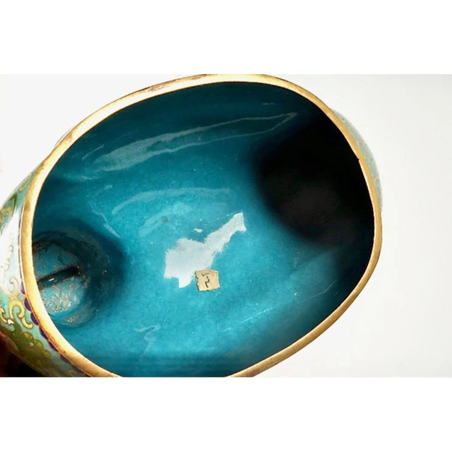Chinese Cloisonne Covered Chicken Box For Sale - Image 10 of 12