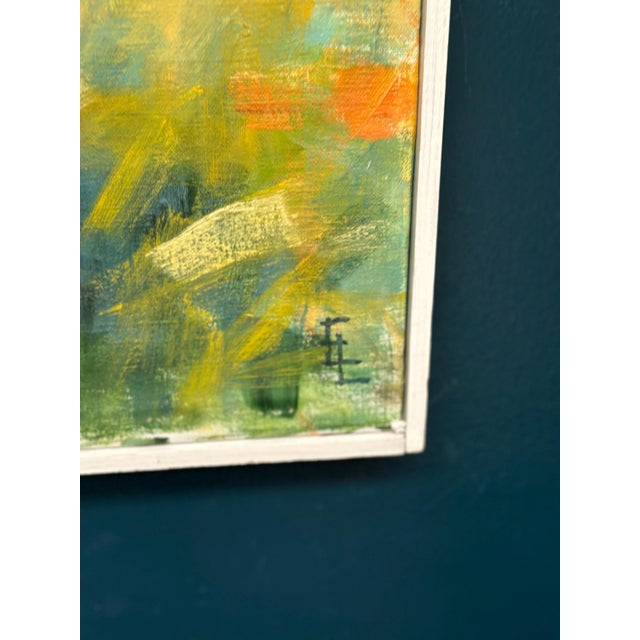 River Landscape with Mountains, 1960s, Oil on Canvas, Framed For Sale - Image 6 of 18