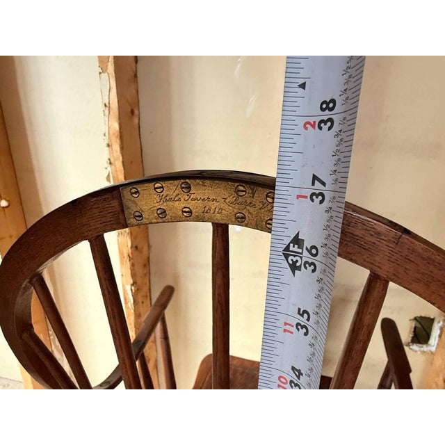 Antique 19th Century Windsor Spindle Back Plank Seat Armchair For Sale - Image 13 of 17