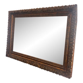 Monumental Vintage Baroque Carved Mirror — 88” × 65” | Statement Piece For Sale