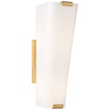 AERIN for Visual Comfort Signature Alpine Single Sconce in Hand-Rubbed Antique Brass with White Glass For Sale