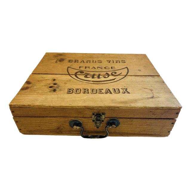 1950s Vintage Bordeaux Wine Box For Sale